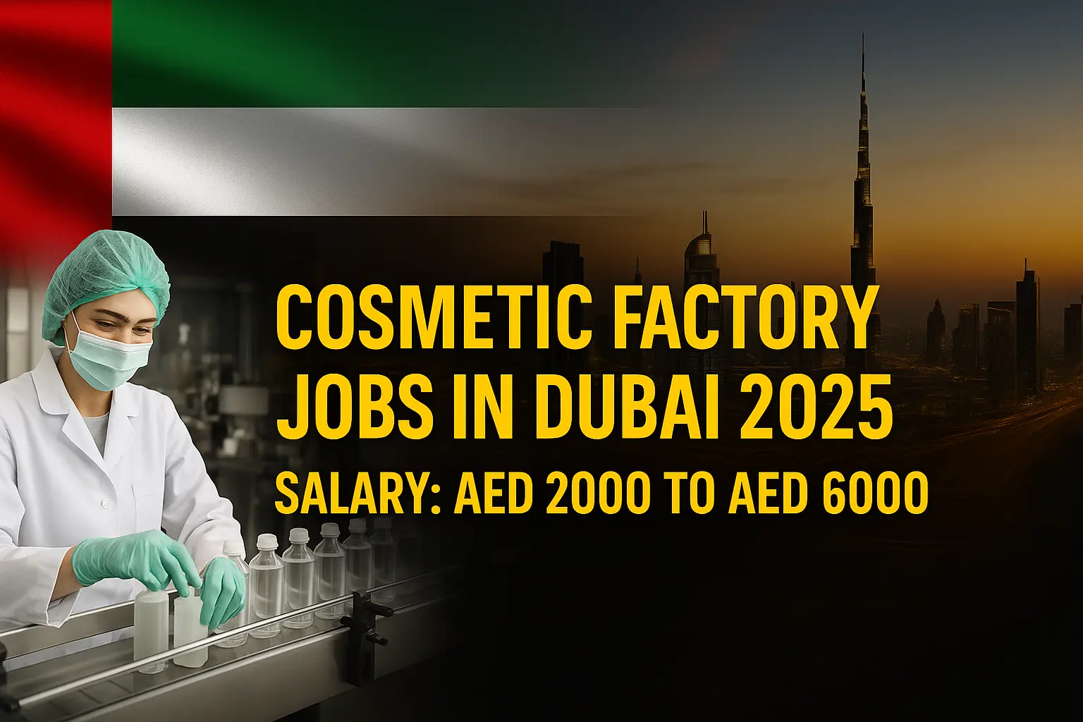 Cosmetic Factory Jobs in Dubai 2025 – Salary 2000 to 6000 AED