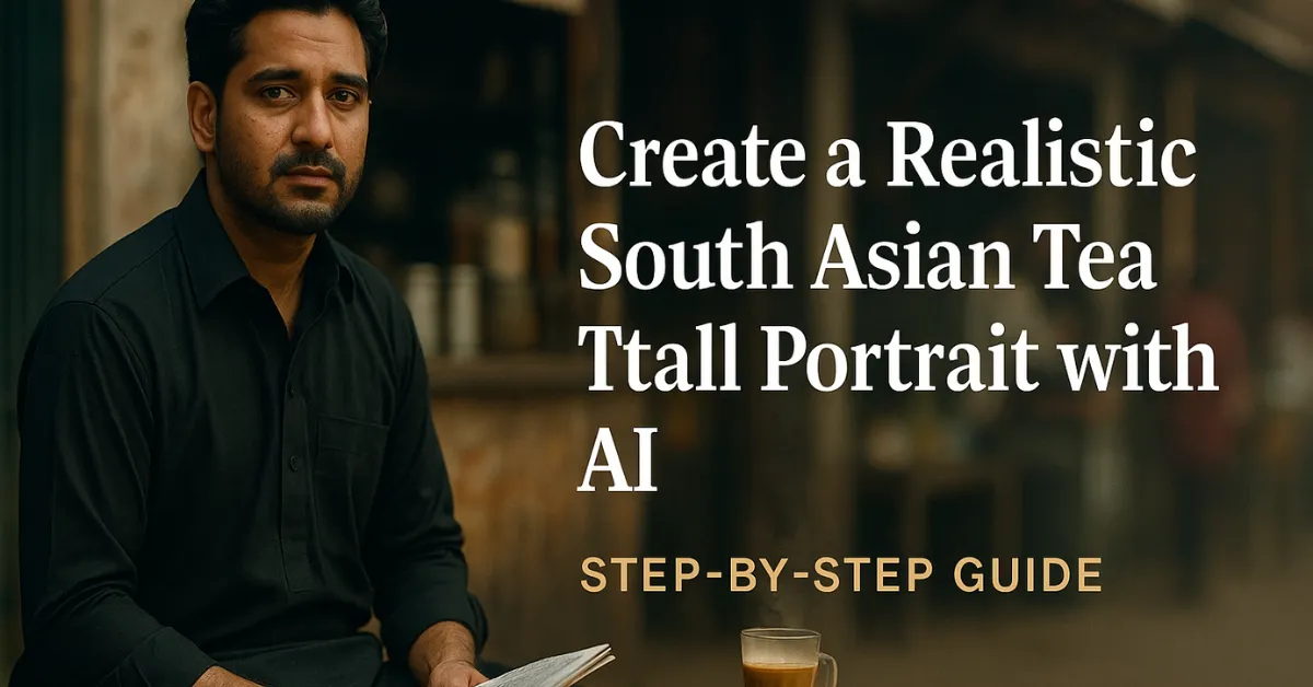Create a Realistic South Asian Tea Stall Portrait with AI