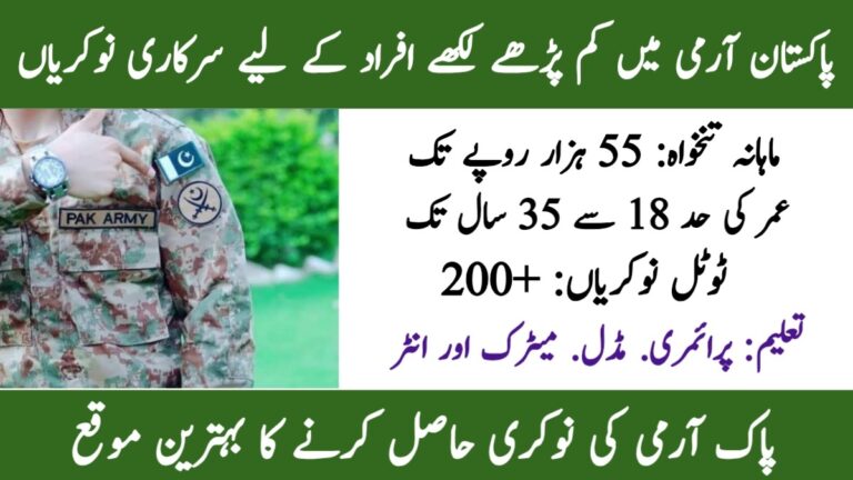 Pak Army Civilians Jobs 2026 – Vacant Posts Announcement (BPS-01 to BPS-04)