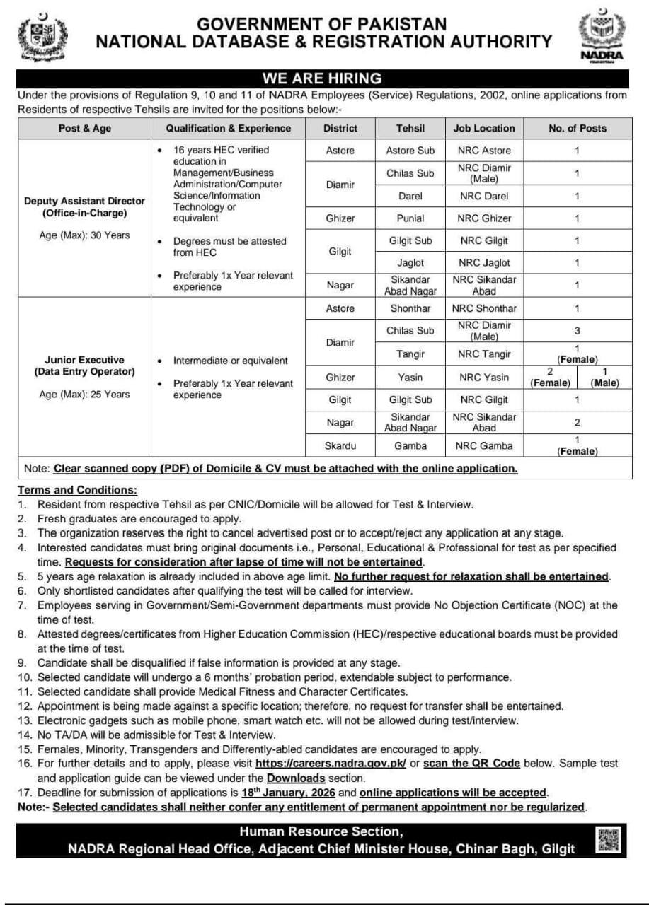 NADRA Jobs