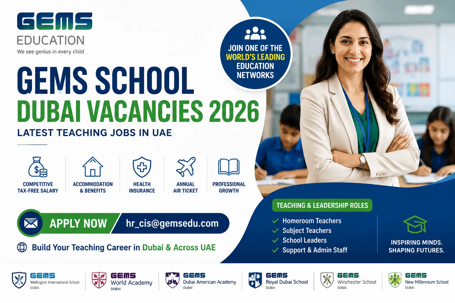 GEMS School Dubai Vacancies 2026