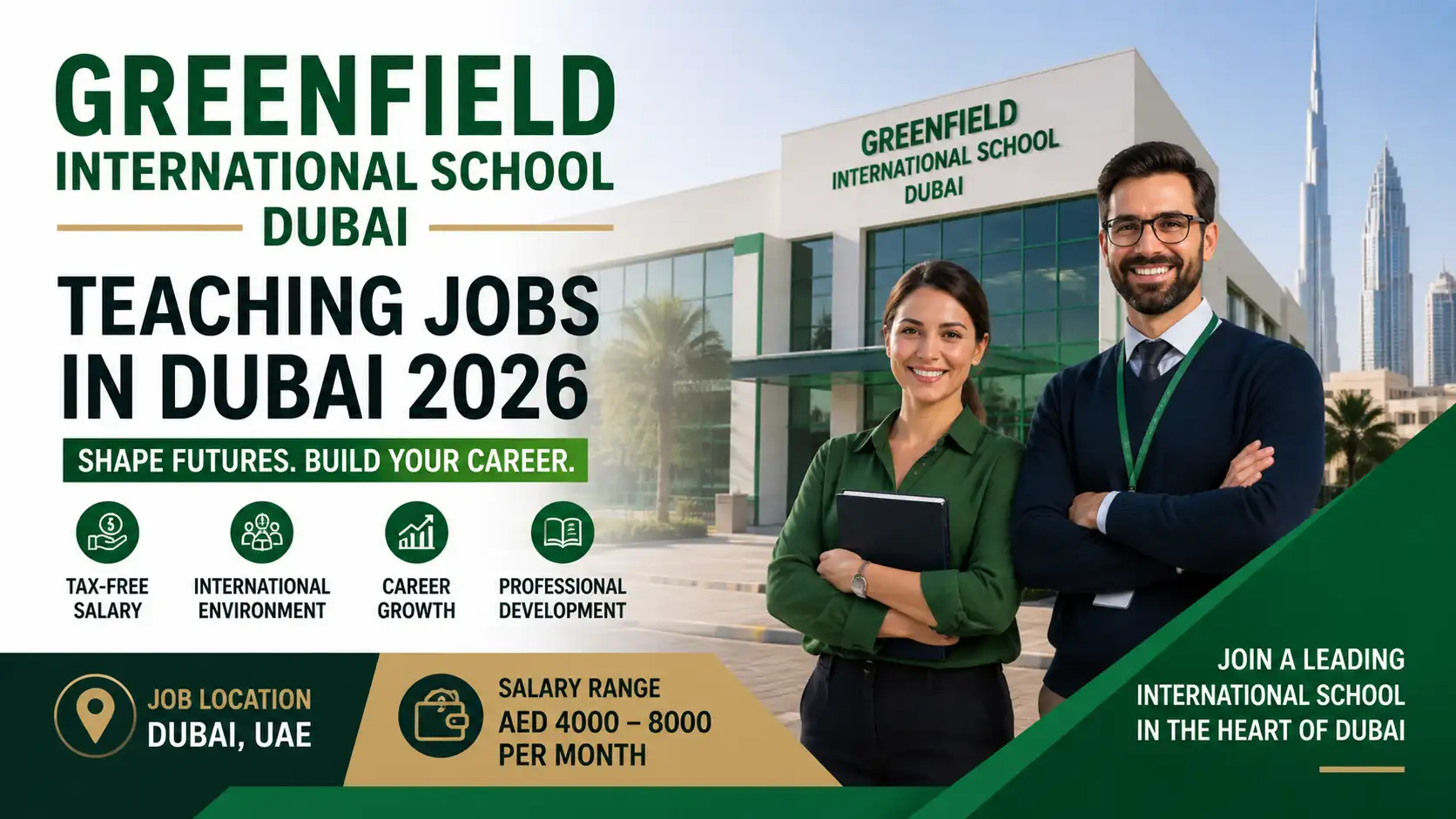 Greenfield International School Careers in Dubai 2026
