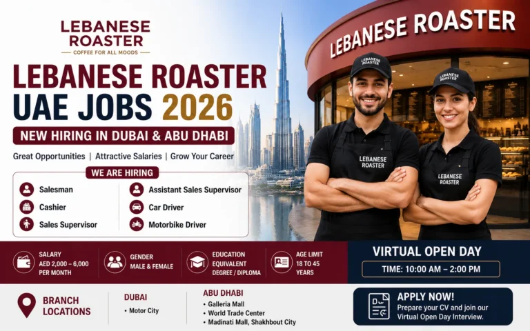Lebanese Roaster UAE Jobs 2026