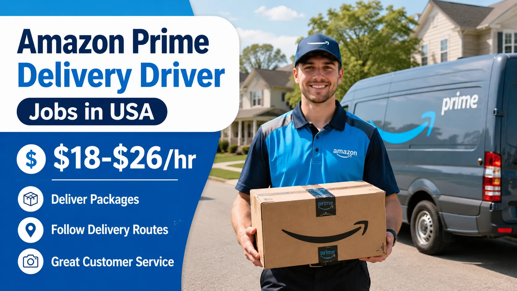 Amazon Prime Delivery Driver Jobs in USA