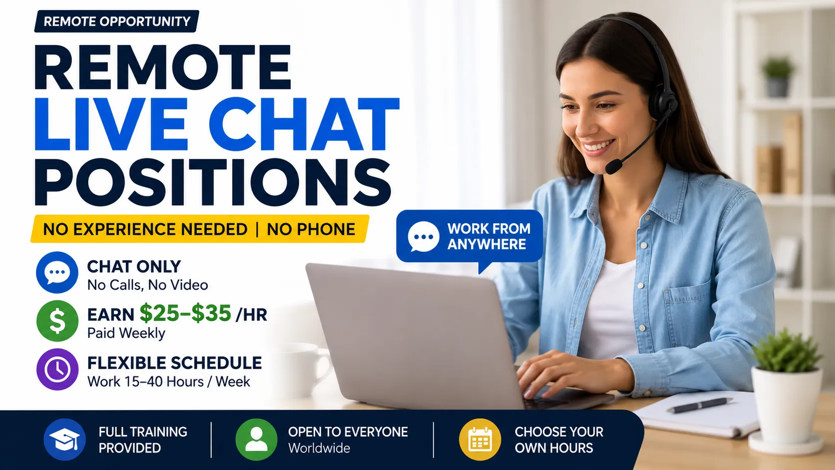 Remote Live Chat Jobs 2026 in USA