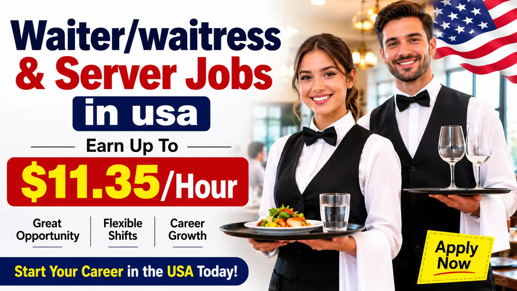 Waiter/Waitress and Server Jobs in New York USA